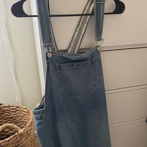 Free People Denim Overall Dress